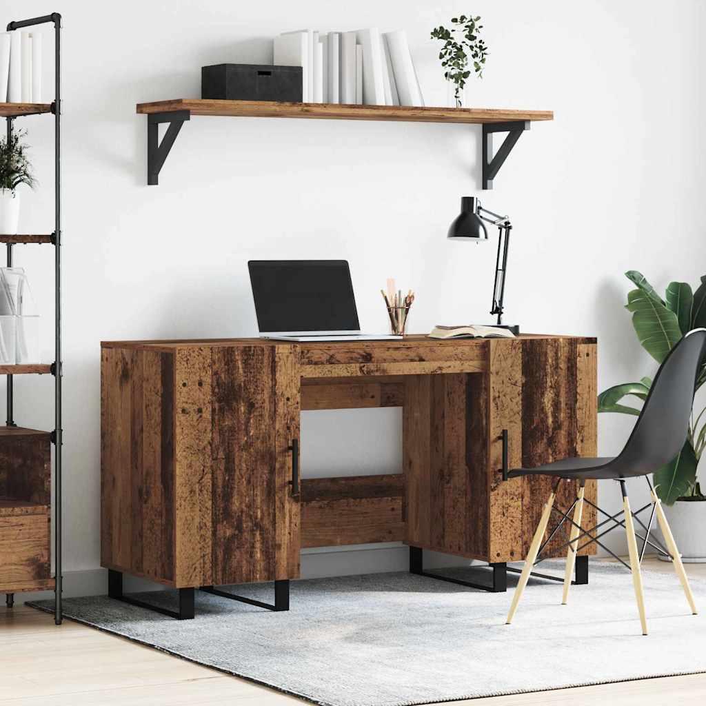 Bord med hylde Gammelt træ 140 x 50 x 75 cm Konstrueret træ