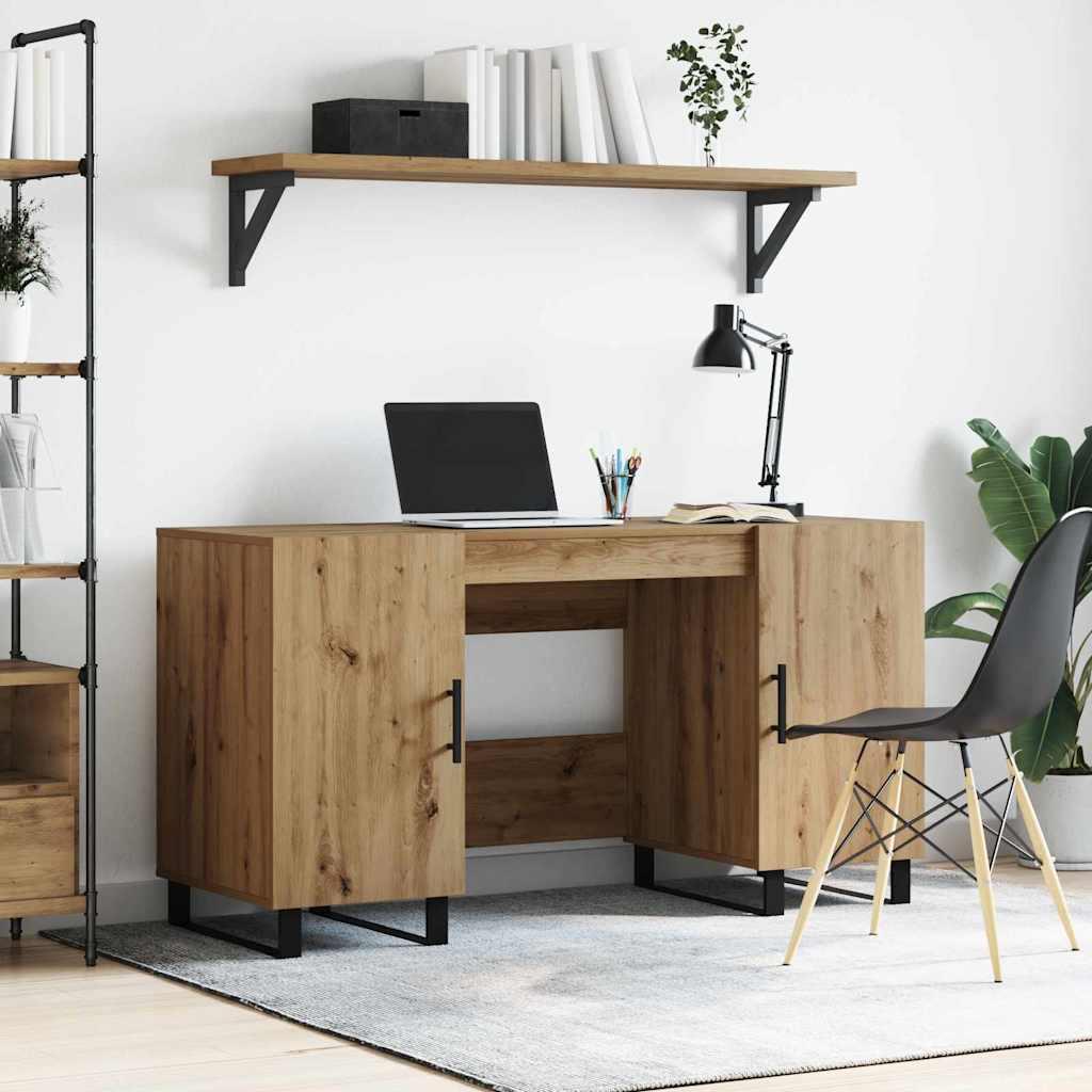 Bord med hylde artisan eg 140 x 50 x 75 cm Konstrueret træ