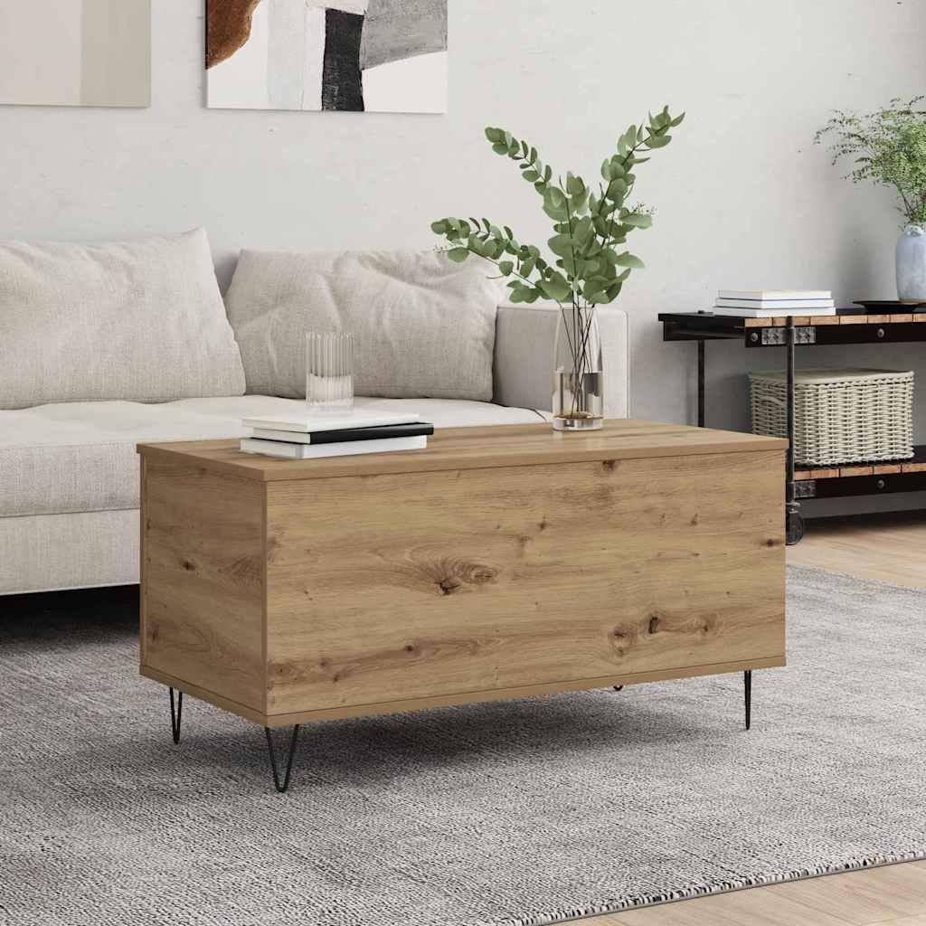 Sofabord artisan eg 90 x 44.5 x 45 cm Konstrueret træ