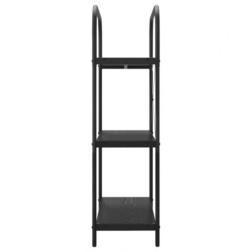 Bogreol med 3 hylder 80 x 30 x 109 cm - sort eg