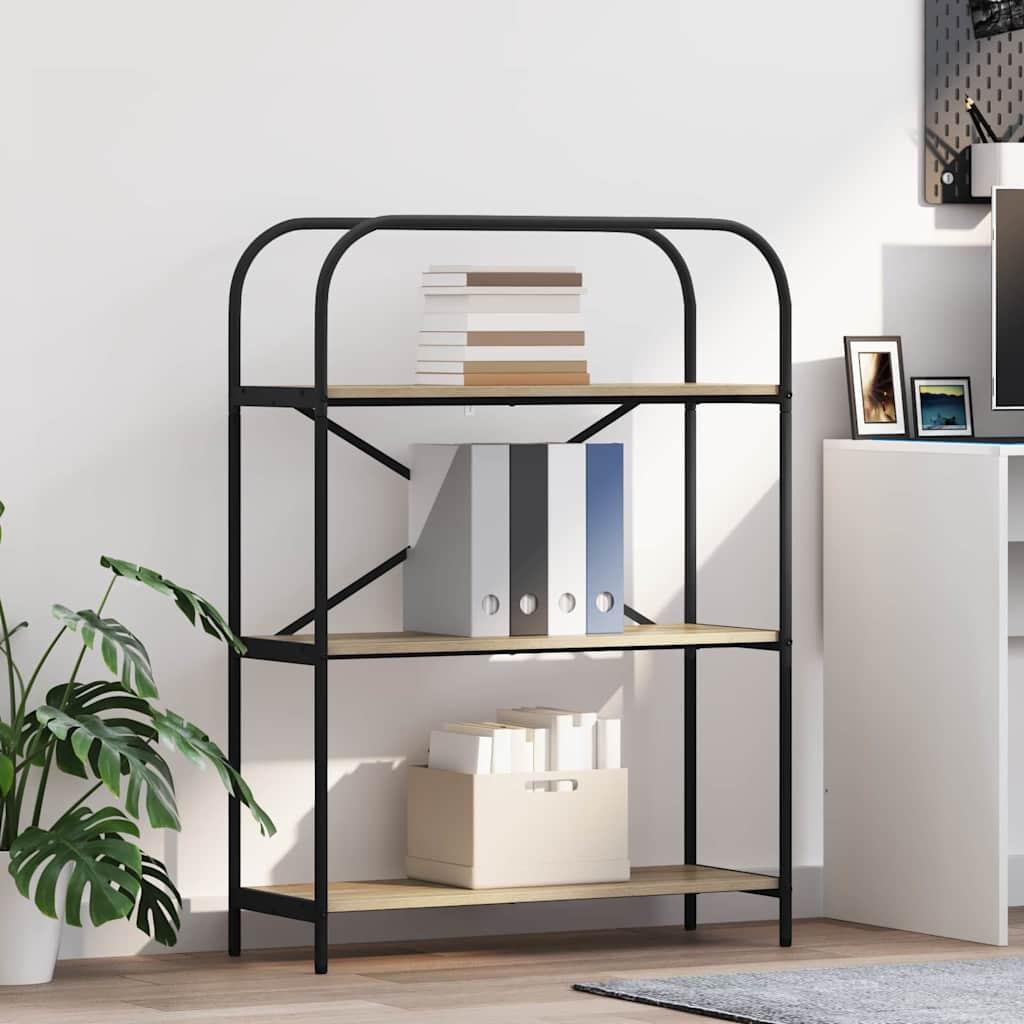 Bogreol i sonoma eg 80 × 30 × 109 cm - konstrueret træ