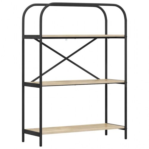 Bogreol med 3 hylder 80 x 30 x 109 cm - sonoma eg