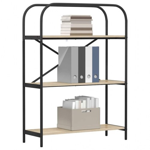 Bogreol med 3 hylder 80 x 30 x 109 cm - sonoma eg