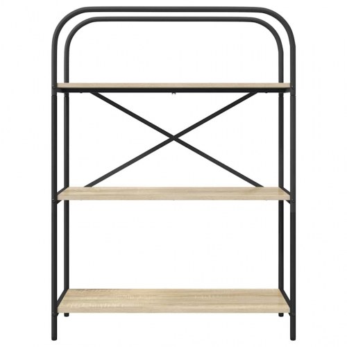 Bogreol med 3 hylder 80 x 30 x 109 cm - sonoma eg