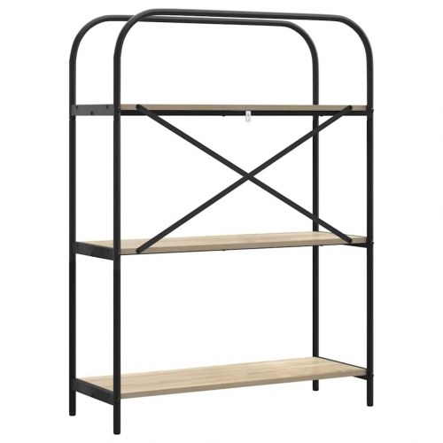 Bogreol med 3 hylder 80 x 30 x 109 cm - sonoma eg