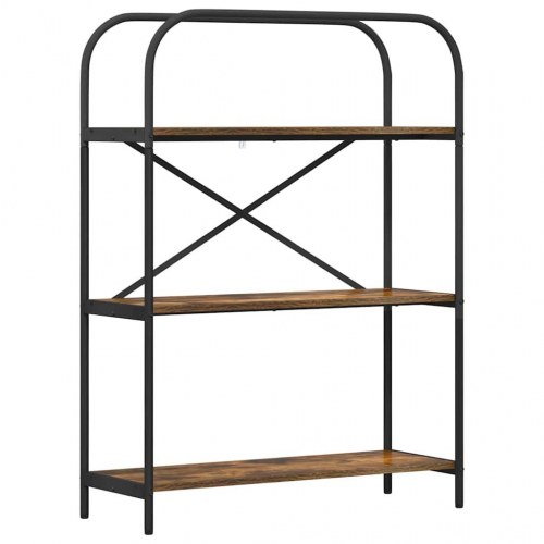 Bogreol med 3 hylder 80 x 30 x 109 cm - røget eg
