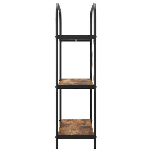 Bogreol med 3 hylder 80 x 30 x 109 cm - røget eg