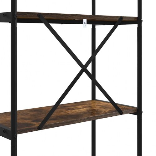 Bogreol med 3 hylder 80 x 30 x 109 cm - røget eg