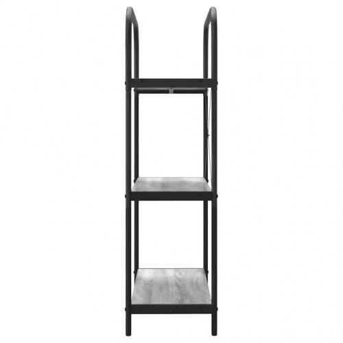 Bogreol med 3 hylder 80 x 30 x 109 cm - Grå sonoma