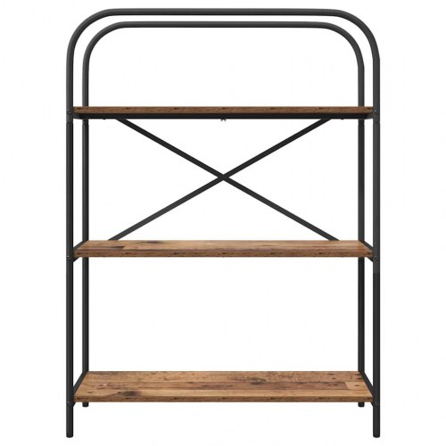 Bogreol med 3 hylder 80 x 30 x 109 cm - gammelt træ