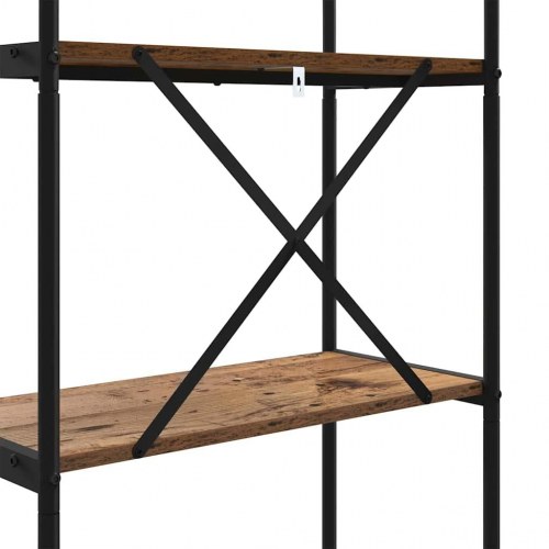 Bogreol med 3 hylder 80 x 30 x 109 cm - gammelt træ