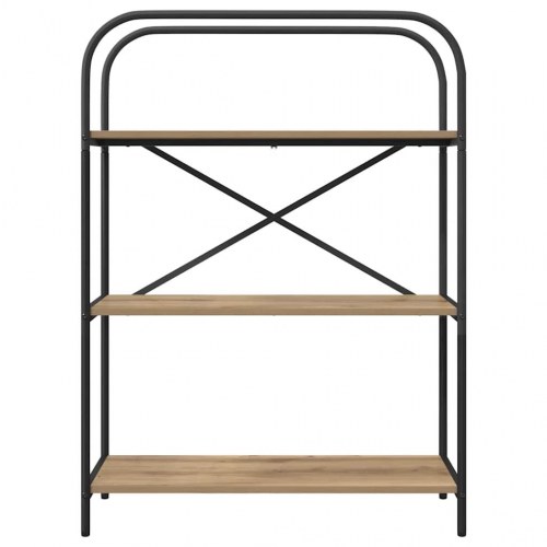 Bogreol med 3 hylder 80 x 30 x 109 cm - artisan egetræ