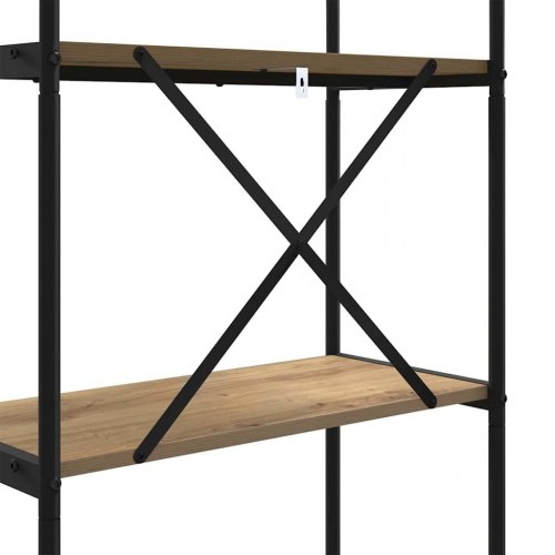 Bogreol med 3 hylder 80 x 30 x 109 cm - artisan egetræ
