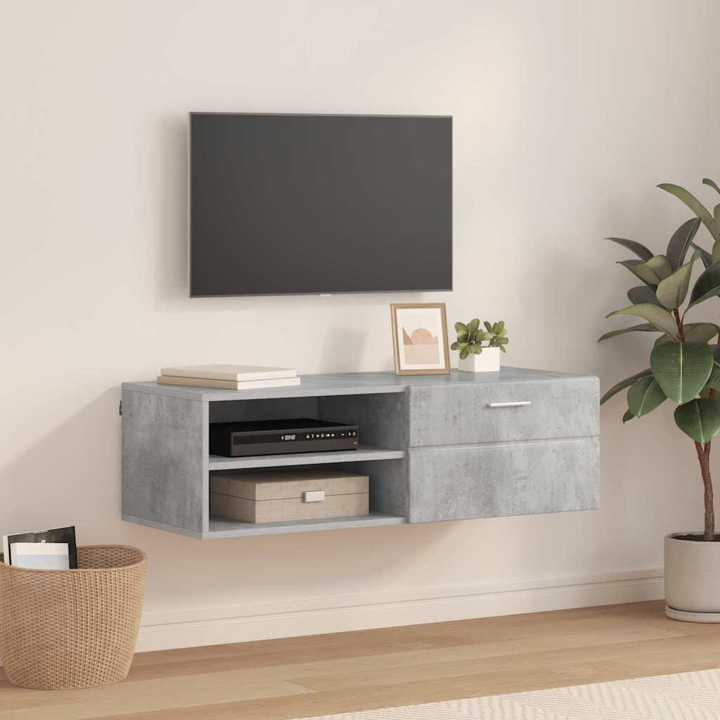 TV-skab Hvid højglans 100.5 x 39 x 30 cm Konstrueret træ