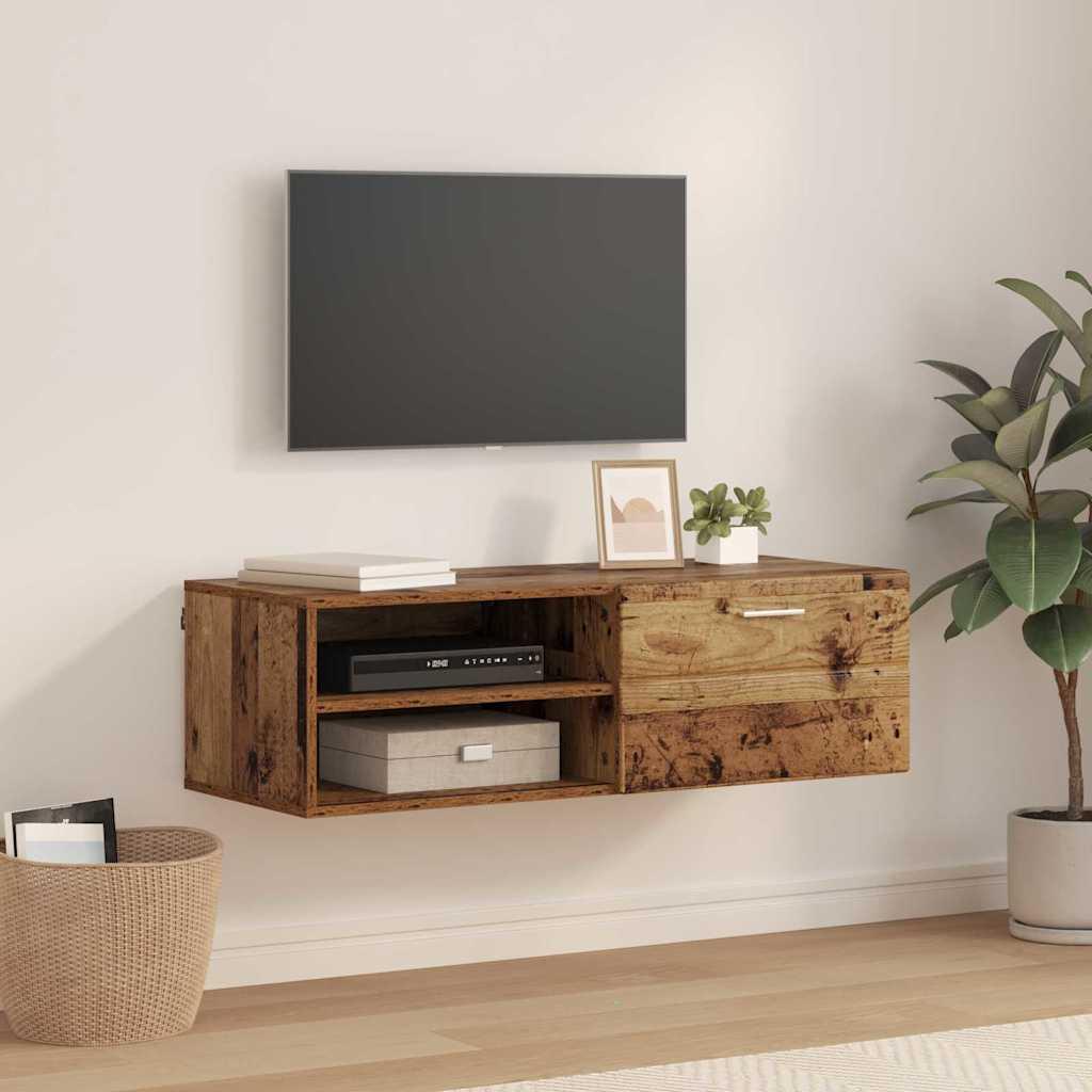 TV-skab Gammelt træ 100.5 x 39 x 30 cm Konstrueret træ