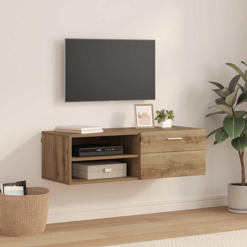 TV-skab med hylde artisan eg 100.5 x 39 x 30 cm Konstrueret træ
