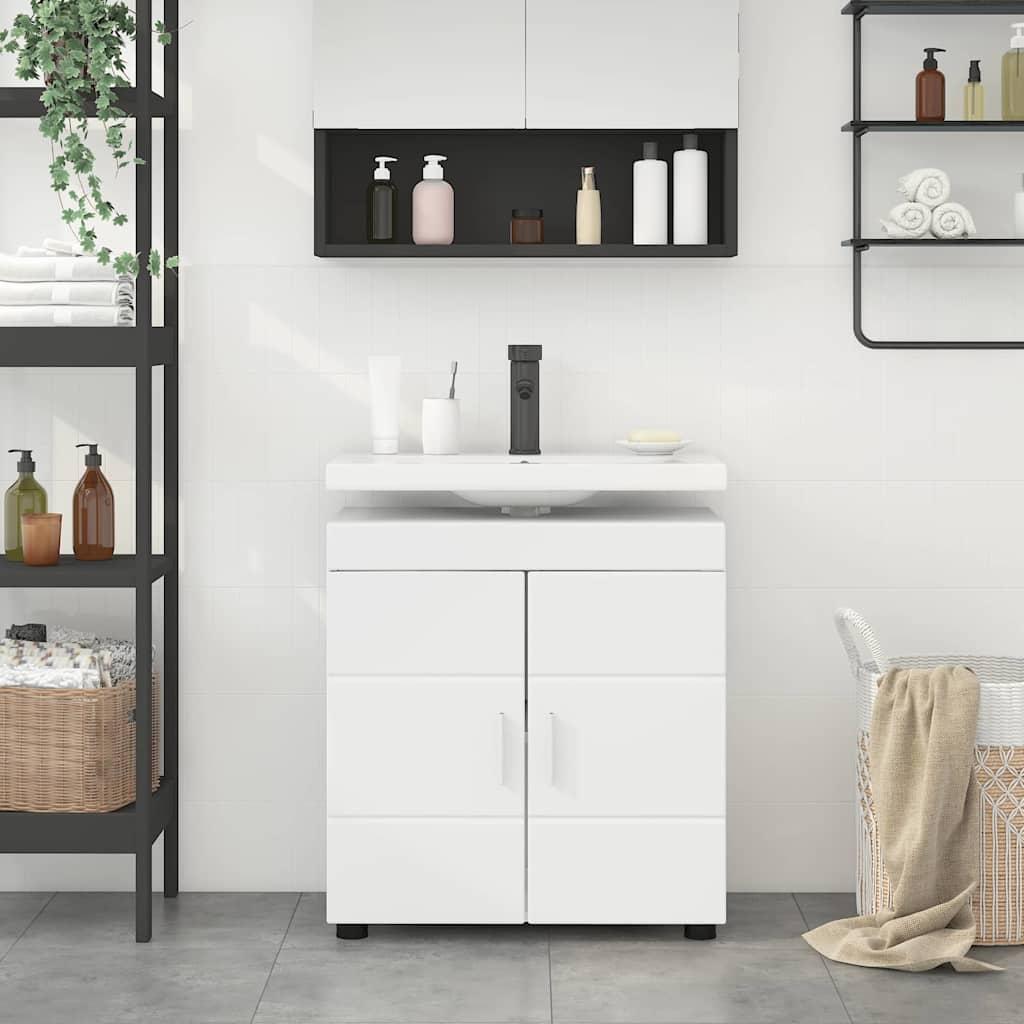 Badeværelse vaskeskab med opbevaring TULUM Hvid 60 x 34 x 63 cm
