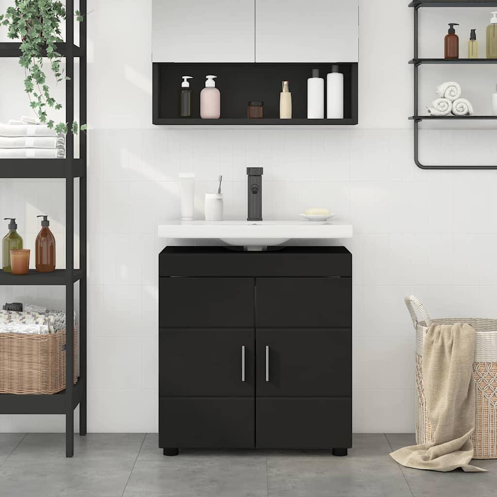 Badeværelse vaskeskab med opbevaring TULUM Sort 60 x 34 x 63 cm