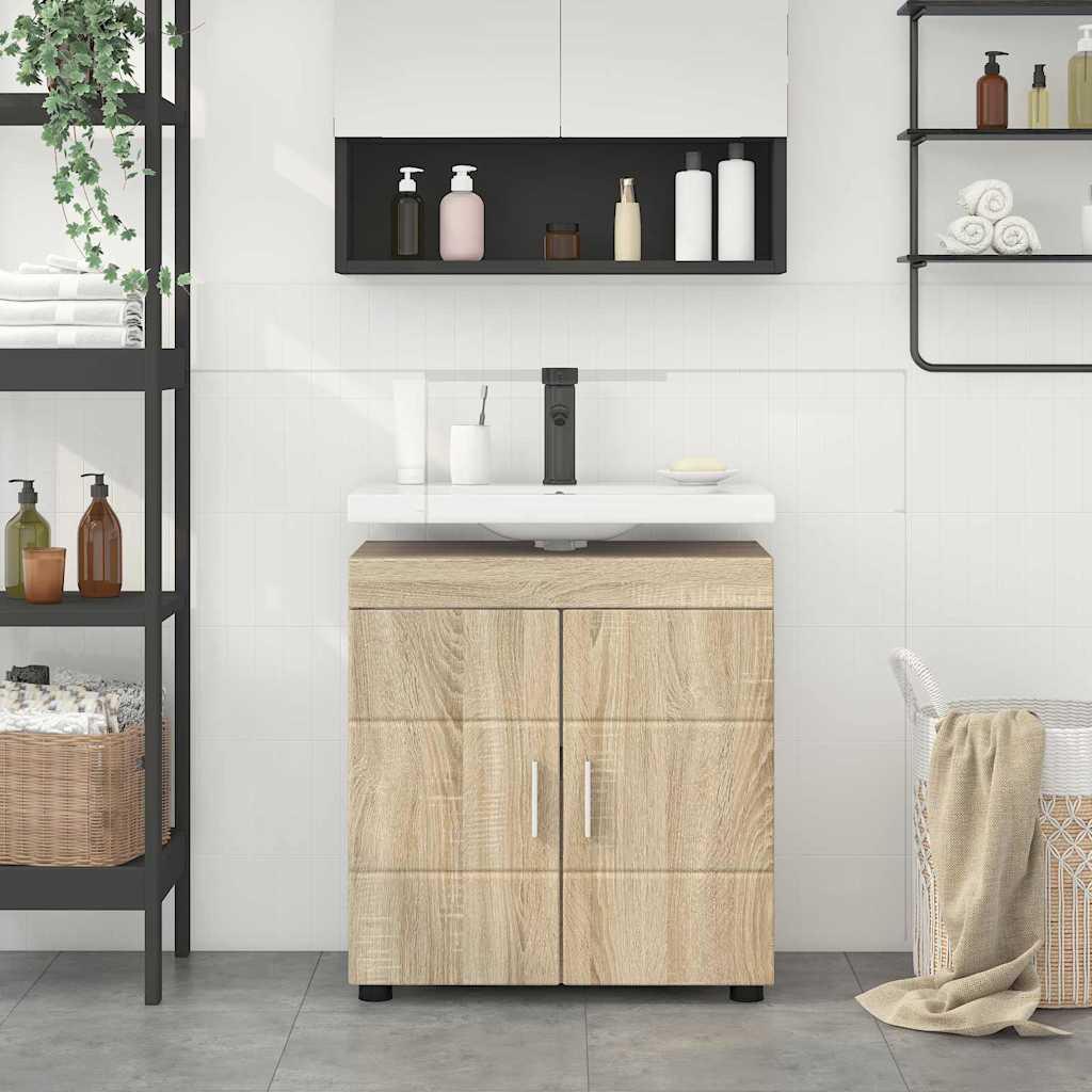 Badeværelse vaskeskab med dør TULUM Sonoma-eg 60 x 34 x 63 cm