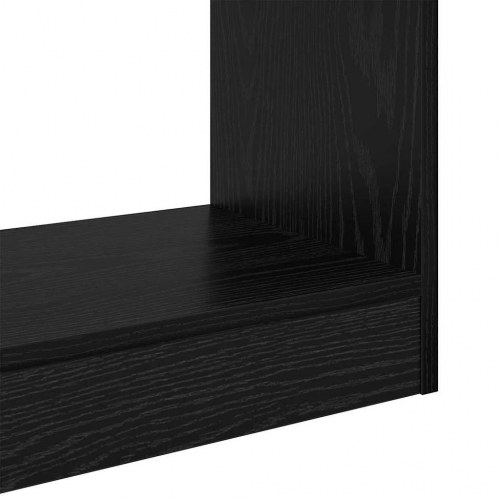 Bogskab med 2 niveauer - sort eg, 60 x 30 x 72 cm