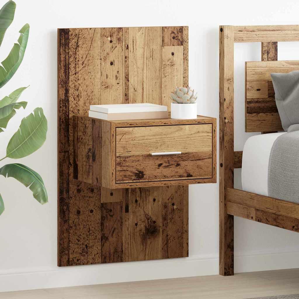 Sengeskab 2 stk Gammelt træ 48,5 x 32,5 x 80 cm Konstrueret træ