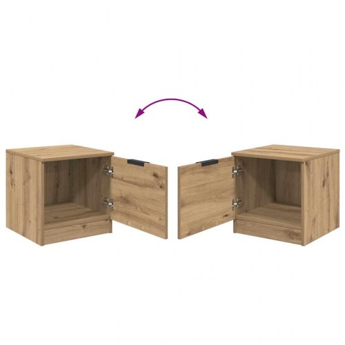 Sengeskab 2 stk artisan eg 40 x 39 x 40 cm Konstrueret træ