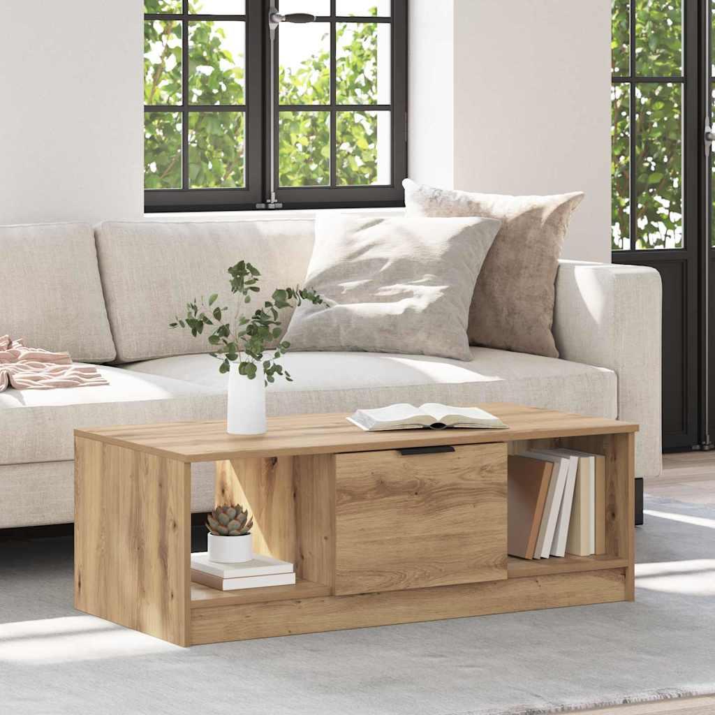 Sofabord artisan eg 100 x 50 x 36 cm Konstrueret træ