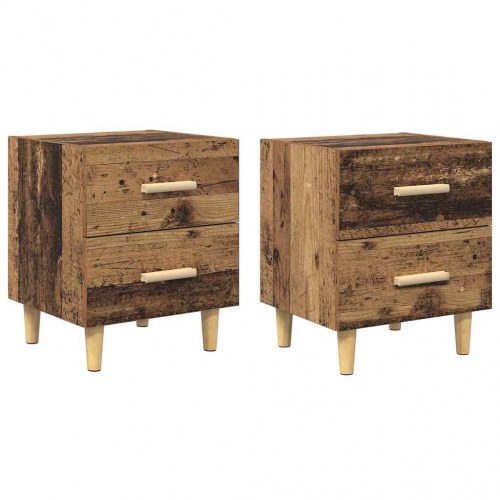Sengebord 2 stk. - gammelt træ, 40 x 35 x 47,5 cm