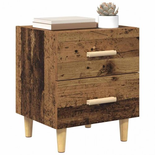 Sengebord 2 stk. - gammelt træ, 40 x 35 x 47,5 cm