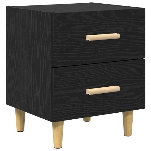 Sengeborde 2 stk. sort eg 40 x 35 x 47,5 cm