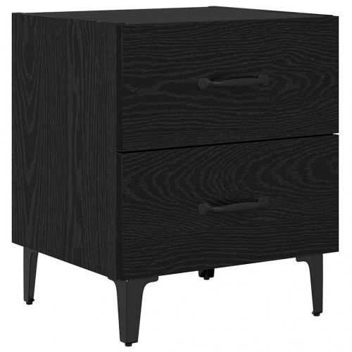 Sengeborde 2 stk. i sort eg - 40 x 35 x 47,5 cm