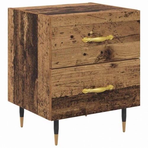Natskab sæt af 2 - gammelt træ look, 40 × 35 × 47,5 cm, konstrueret træ