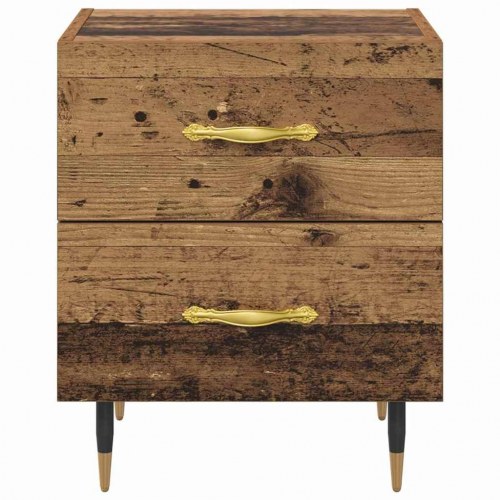 Natskab sæt af 2 - gammelt træ look, 40 × 35 × 47,5 cm, konstrueret træ
