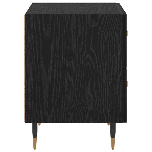 Natskab sæt - 2 stk. i sort eg, 40 × 35 × 47,5 cm, konstrueret træ