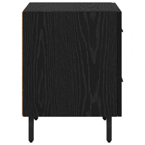 Sengebord sort eg med 2 skuffer - 40 x 35 x 47,5 cm