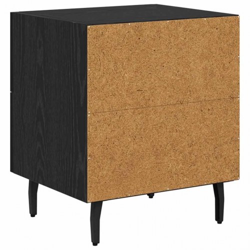 Sengebord sort eg med 2 skuffer - 40 x 35 x 47,5 cm