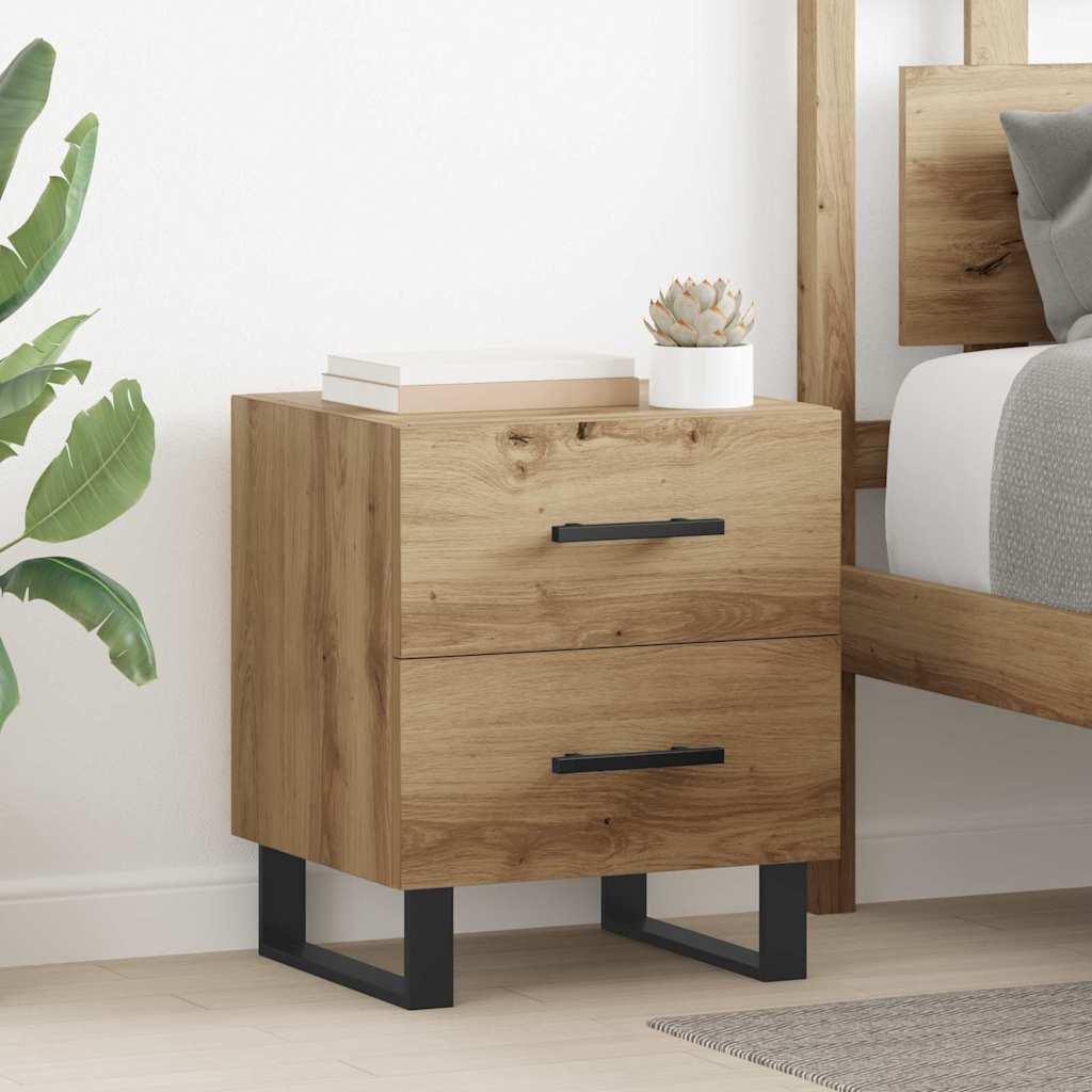 Natborde 2 stk artisan eg 40 x 35 x 47,5 cm Konstrueret træ