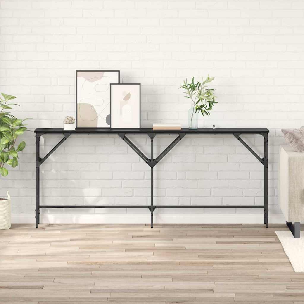 Konsolbord Sort eg 180 x 29 x 75 cm Konstrueret træ