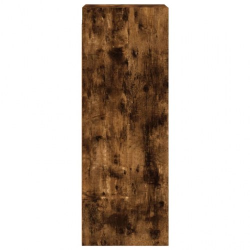 Skab med glaslåger 35x37x100 cm røget egetræsfarve