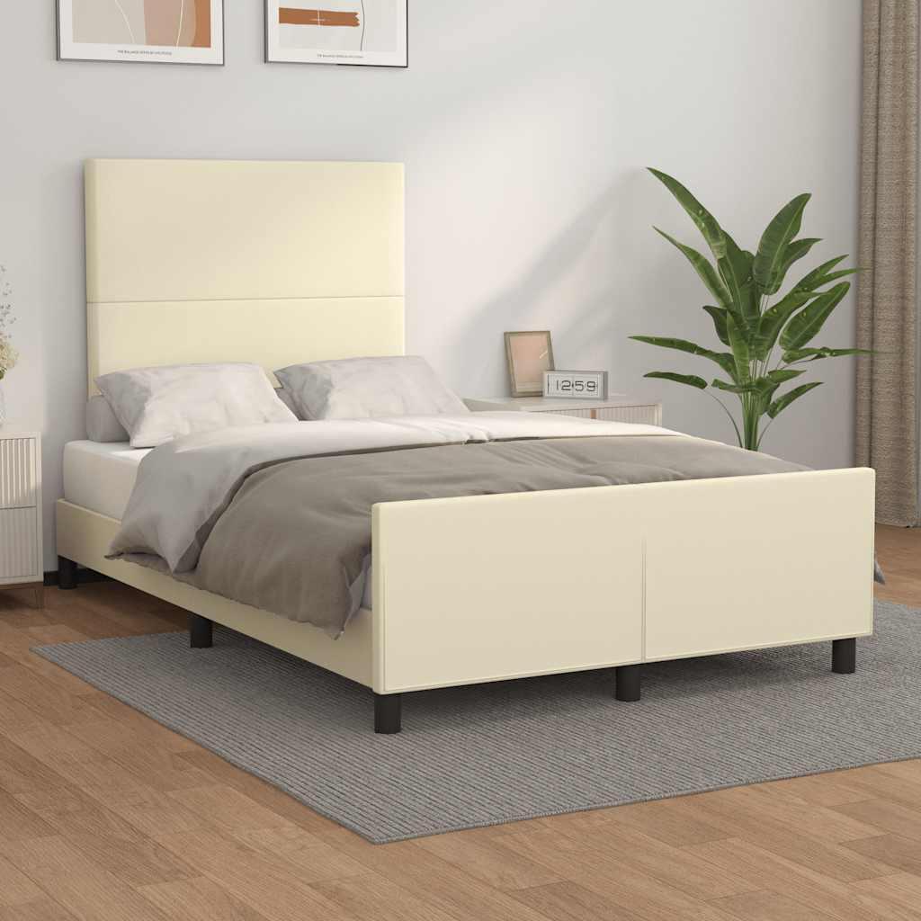 Sengeramme uden madras 120x190 cm kunstlæder enkeltseng