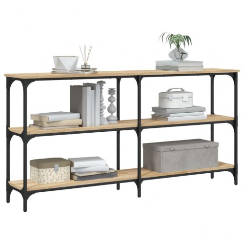 Konsolbord 150×29×75 cm i konstrueret træ - sonoma-eg