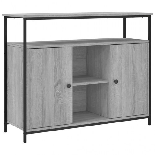 Skænk 100×35×80 cm i konstrueret træ - grå sonoma-eg