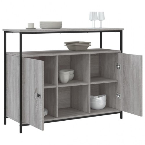 Skænk 100×35×80 cm i konstrueret træ - grå sonoma-eg