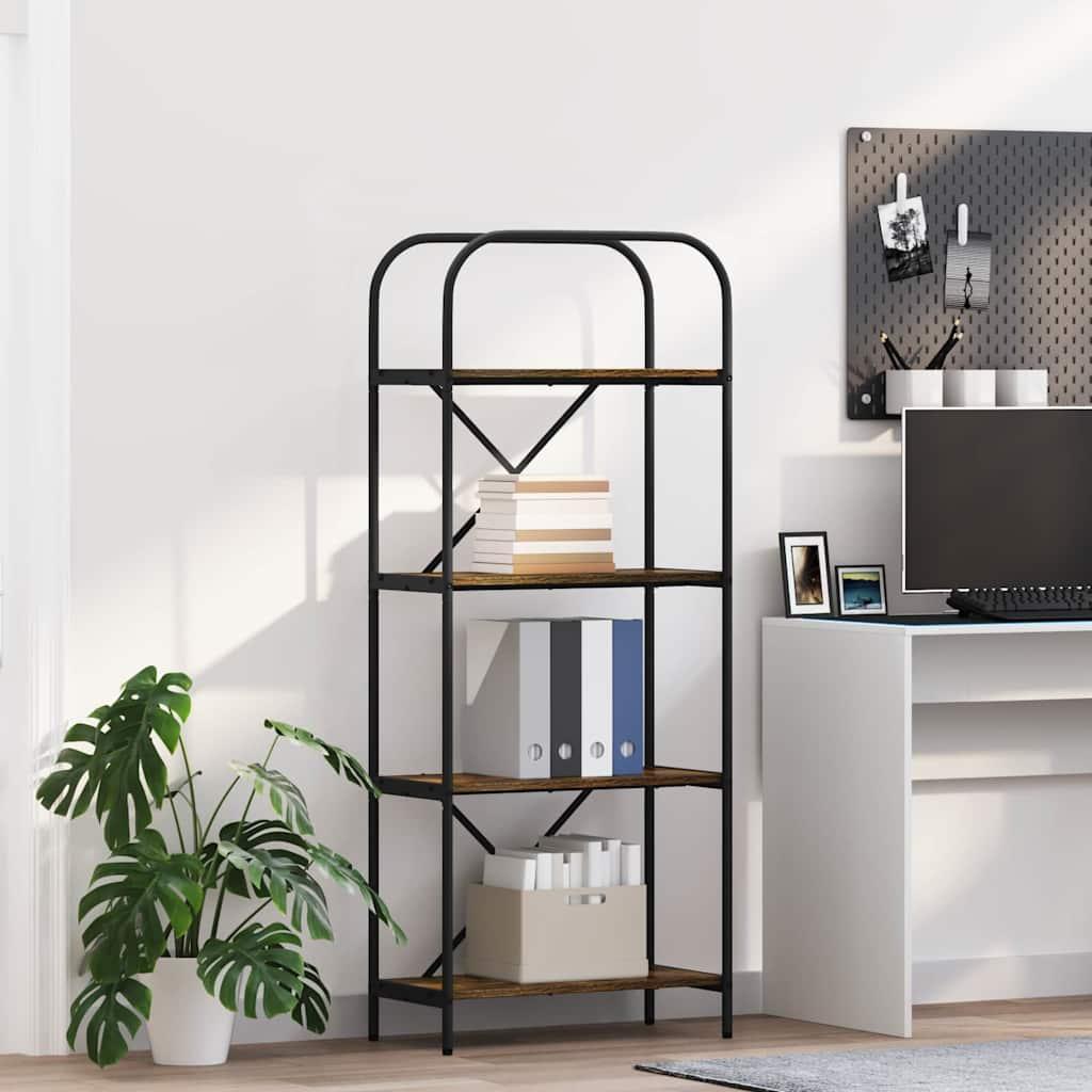 Bogreol Røget eg 60 x 30 x 146 cm Konstrueret træ