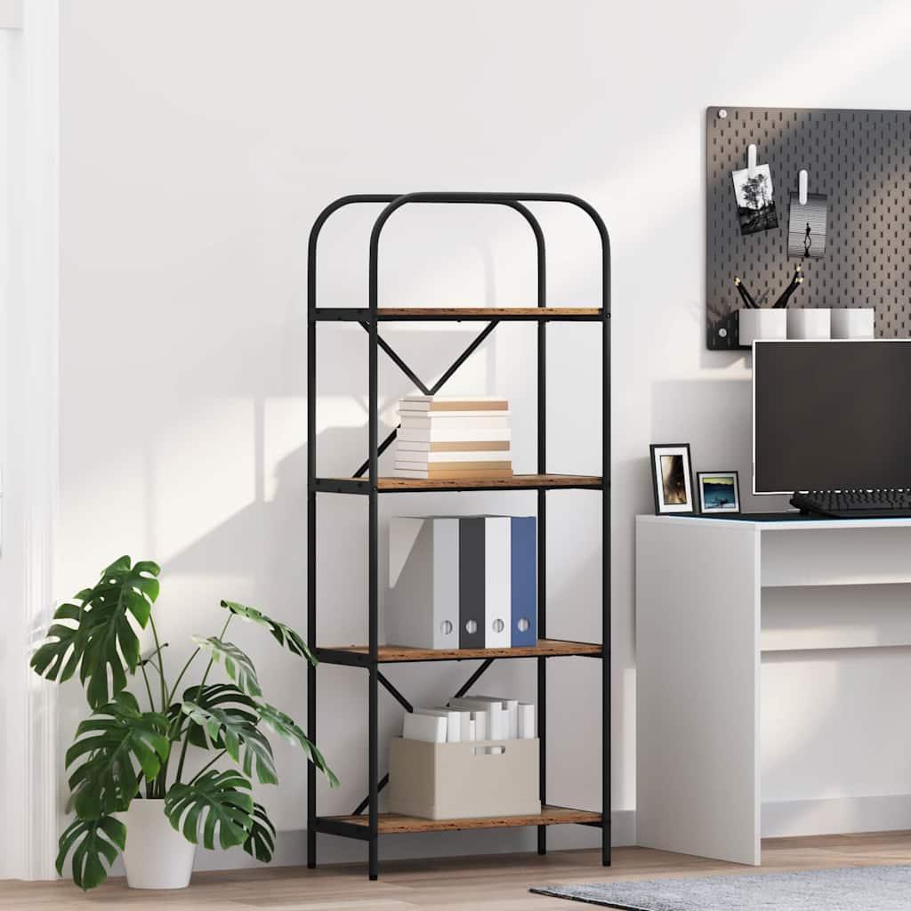 Bogreol Gammelt træ 60 x 30 x 146 cm Konstrueret træ