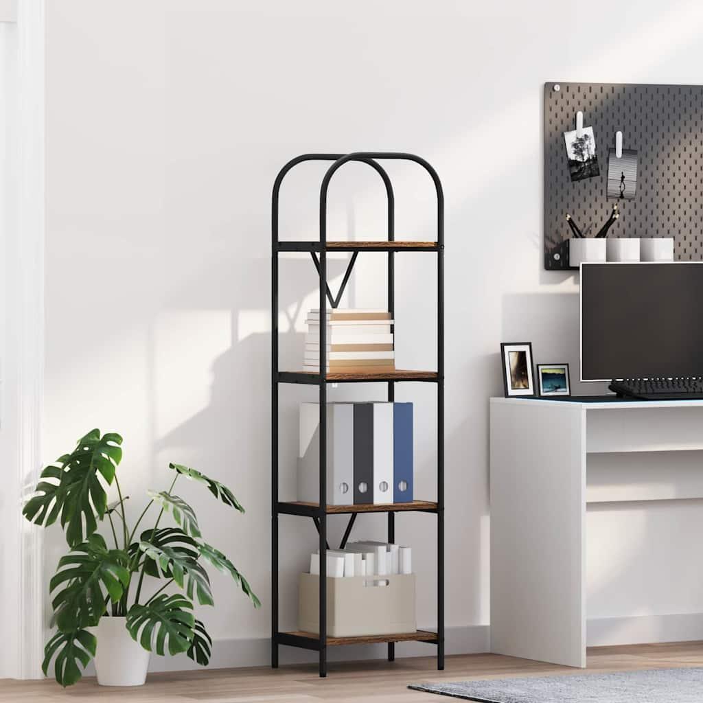 Bogreol Røget eg 40 x 30 x 146 cm Konstrueret træ