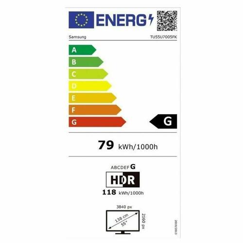 Samsung 55" Crystal UHD Smart TV TU55U7005FKXXC