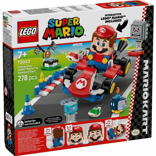 Lego Super Mario - Interaktiv Mario og Standard Kart, 278 dele