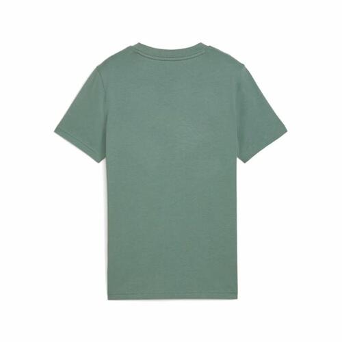 Puma Essentials kortærmet T-shirt til piger, grøn/blå - 15-16 år