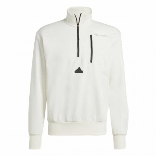 Sweatshirt uden hætte Adidas City ES Fleece Half-Zip - Hvid XXL